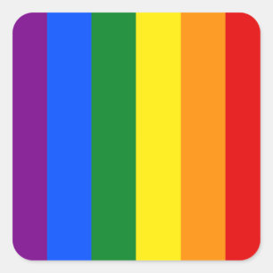 Die Farben des Regenbogens Quadratischer Aufkleber