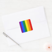 Die Farben des Regenbogens Quadratischer Aufkleber (Umschlag)