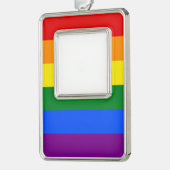 Die Farben des Regenbogens Rahmen-Ornament Silber (Links)