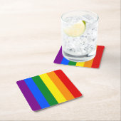 Die Farben des Regenbogens Rechteckiger Pappuntersetzer (Vor Ort)