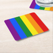 Die Farben des Regenbogens Rechteckiger Pappuntersetzer (angewinkelt)