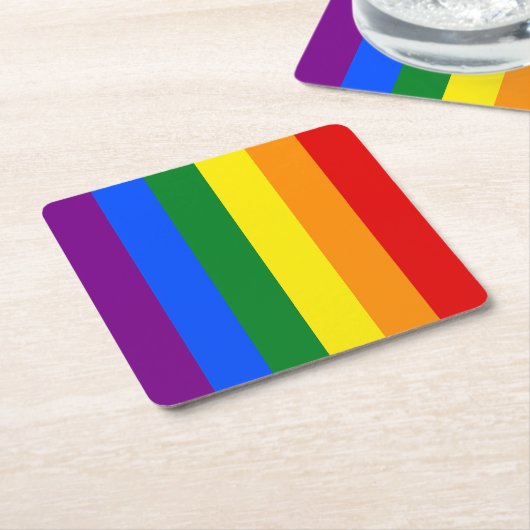 Die Farben des Regenbogens Rechteckiger Pappuntersetzer (angewinkelt)