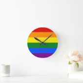 Die Farben des Regenbogens Runde Wanduhr (Zuhause)