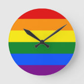 Die Farben des Regenbogens Runde Wanduhr (Vorderseite)