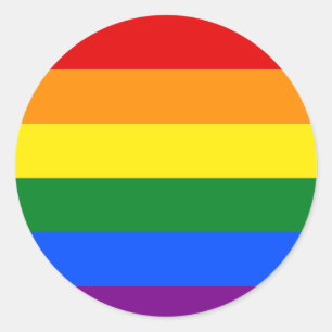 Die Farben des Regenbogens Runder Aufkleber