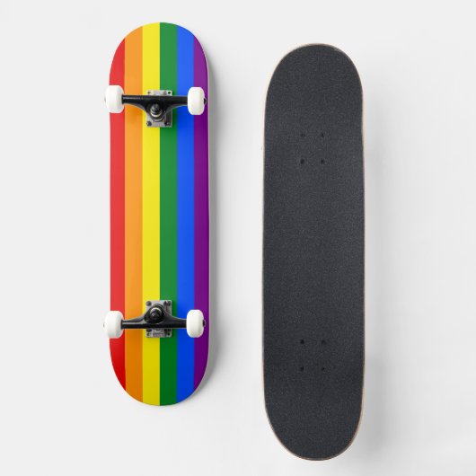 Die Farben des Regenbogens Skateboard (Vorderseite)