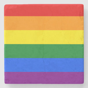 Die Farben des Regenbogens Steinuntersetzer