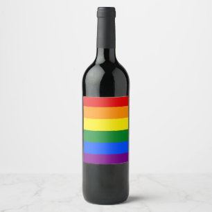 Die Farben des Regenbogens Weinetikett