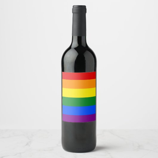 Die Farben des Regenbogens Weinetikett (Vorderseite)