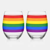 Die Farben des Regenbogens Weinglas Ohne Stiel (Rückseite)