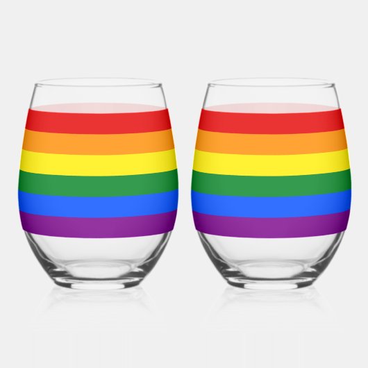 Die Farben des Regenbogens Weinglas Ohne Stiel (Vorderseite)