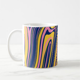 Die Farben des Stils der 1960er Jahre wellen Hinte Kaffeetasse
