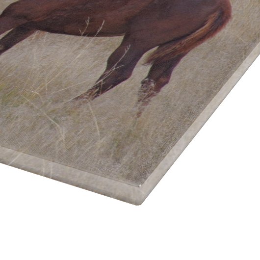 Die Farben des Vorderpferdes Schneidebrett (Ecke)