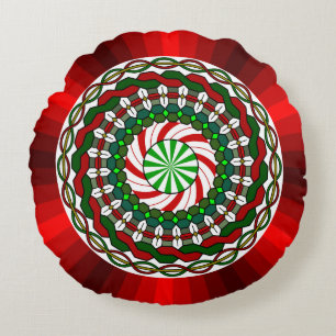 Die Farben des Weihnachten Rundkissen Rundes Kissen
