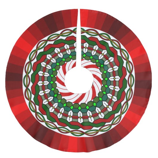 Die Farben des Weihnachtsbaumrock Polyester Weihnachtsbaumdecke (Vorderseite)