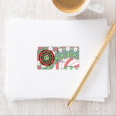 Die Farben des Weihnachtsgeschenktafels Adressaufkleber (Insitu)