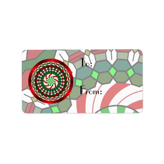 Die Farben des Weihnachtsgeschenktafels Adressaufkleber (Vorne)