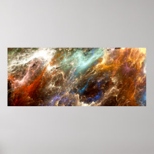 Die Farben in der Serie, Extravagante Farbe. Hinte Poster