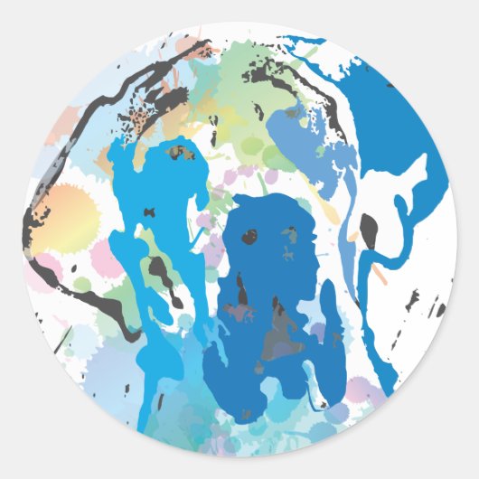 Die Farben sind trocken Runder Aufkleber (Vorderseite)