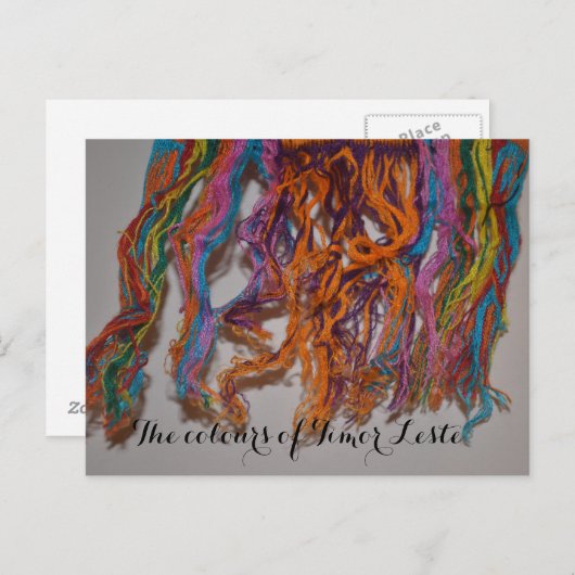 Die Farben Timor-Lestes Postkarte (Vorne/Hinten)