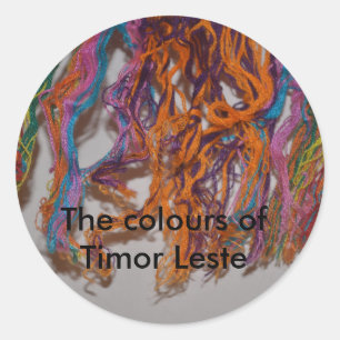 Die Farben Timor-Lestes Runder Aufkleber
