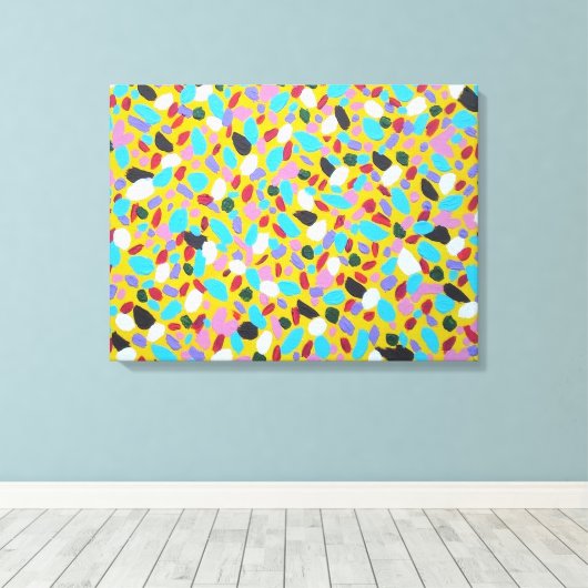 Die farbenfrohe Abstrakte Kunstdruckerei der Sonne Leinwanddruck (Insitu (Holzboden))