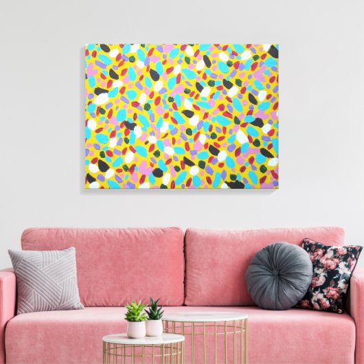 Die farbenfrohe Abstrakte Kunstdruckerei der Sonne Leinwanddruck (Insitu (Wohnzimmer))