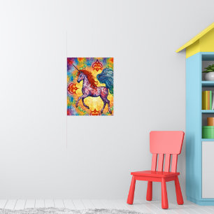 Die farbenfrohe Appaloosa Unicorn Poster