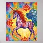 Die farbenfrohe Appaloosa Unicorn Poster (Vorne)