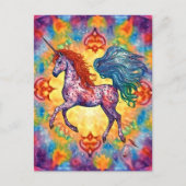 Die farbenfrohe Appaloosa Unicorn Postkarte (Vorderseite)