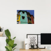 Die farbenfrohe Architektur des Viertels La Boca Poster (Heimbüro)