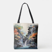 Die farbenfrohe asiatische Landschaft Tasche (Rückseite)