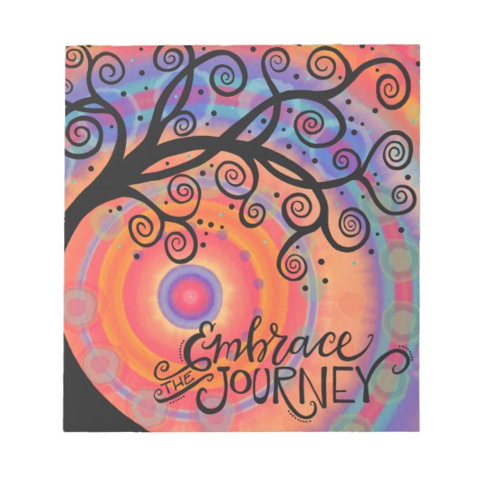 Die farbenfrohe Baum-Inspirivity der Reise Notizblock (Vorderseite)