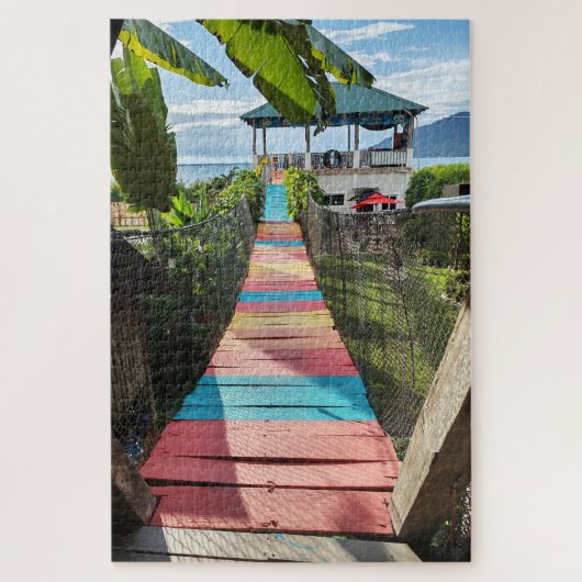 Die farbenfrohe Fußgängerbrücke Puzzle (Vertikal)