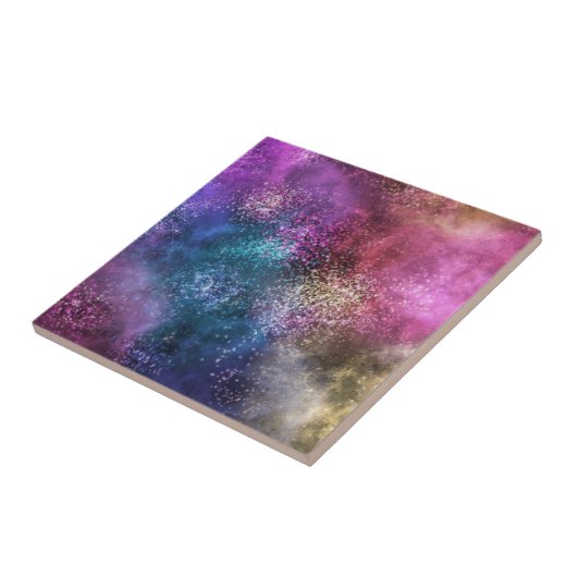 Die farbenfrohe Galaxie Fliese (Seite)