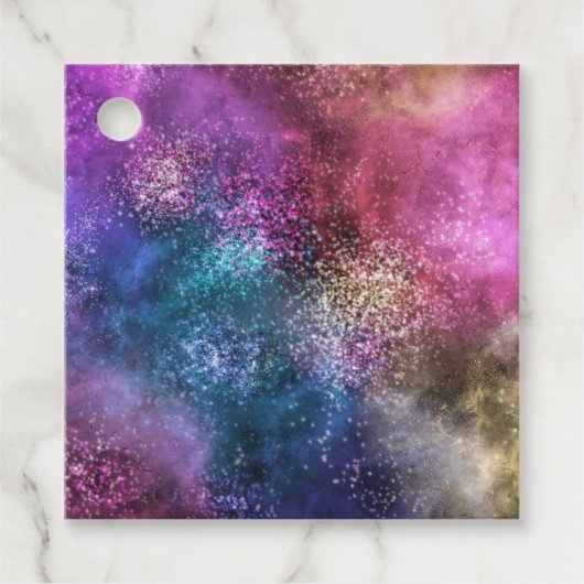 Die farbenfrohe Galaxie Geschenkanhänger (Vorderseite)