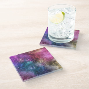 Die farbenfrohe Galaxie Glasuntersetzer