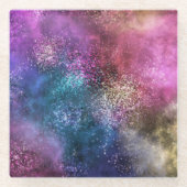 Die farbenfrohe Galaxie Glasuntersetzer (Vorderseite)