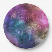 Die farbenfrohe Galaxie Pappteller (Vorderseite)