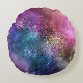 Die farbenfrohe Galaxie Rundes Kissen