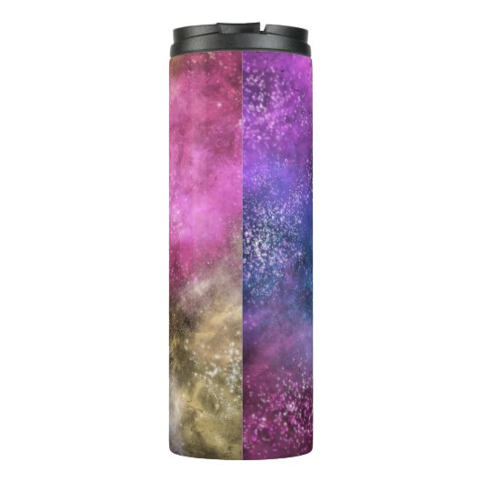 Die farbenfrohe Galaxie Thermosbecher (Rückseite)