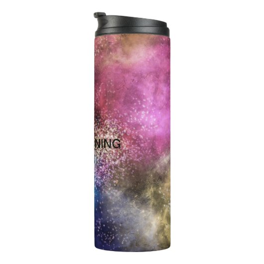 Die farbenfrohe Galaxie Thermosbecher (Nach rechts gedreht)