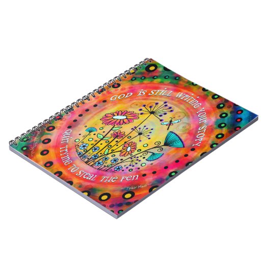 Die farbenfrohe Inspirivität Gottes in der Geschic Notizblock (Linke Seite)