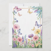 Die farbenfrohe Kleine Schmetterling verwandelt si Einladung (Rückseite)