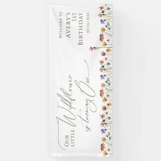 Die farbenfrohe kleine Wildblume dreht sich einen Banner (Vertikal)