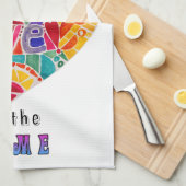 Die farbenfrohe Küche ist das Herz der Zuhause Geschirrtuch (Viertel Falte)