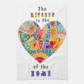 Die farbenfrohe Küche ist das Herz der Zuhause Geschirrtuch (Vertikal)