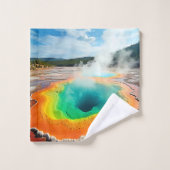 Die farbenfrohe Kunst des heißen Frühlings Badhandtuch Set (Waschlappen)