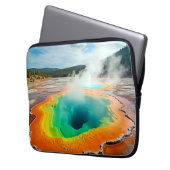 Die farbenfrohe Kunst des heißen Frühlings Laptopschutzhülle (Vorderseite Links)