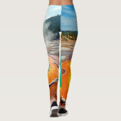 Die farbenfrohe Kunst des heißen Frühlings Leggings (Rückseite)